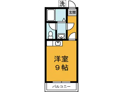 サンリッチハイツ(ワンルーム/3階)の間取り写真