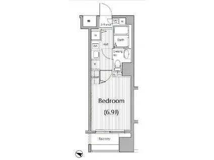 ガラ・ステーション東日本橋(1K/8階)の間取り写真