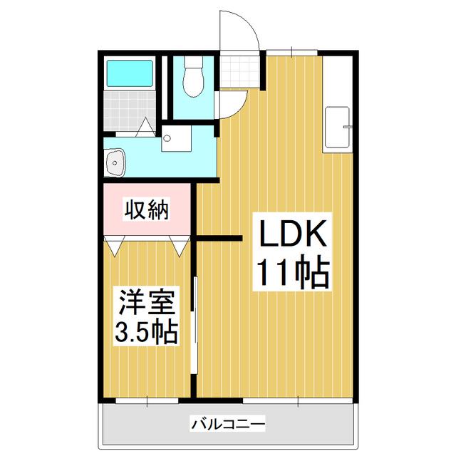 タウニィワン(1LDK/2階)の間取り写真