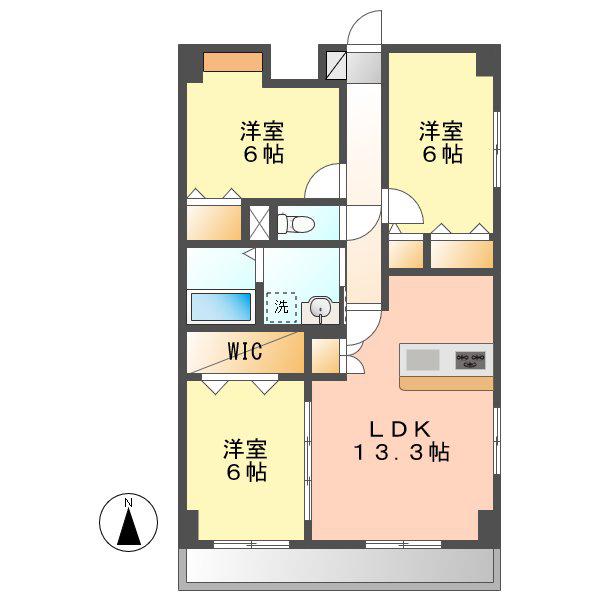 アヴニール・シエル(3LDK/3階)の間取り写真