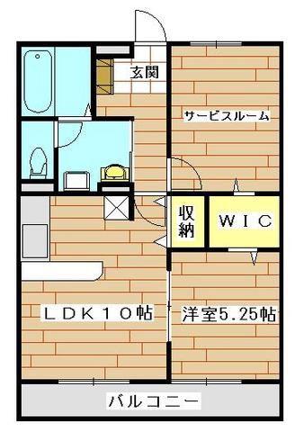 ラヴィーヌ(1LDK/1階)の間取り写真