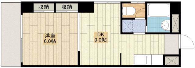 アーバンハイツ上福岡(1DK/5階)の間取り写真