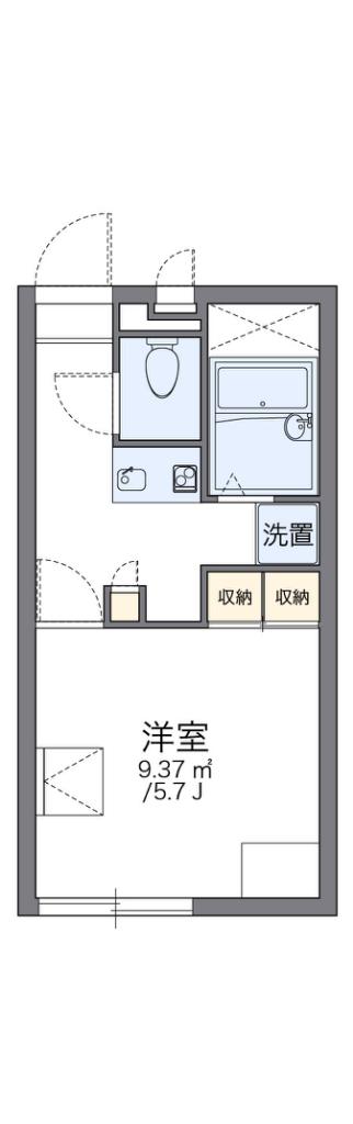 レオパレスカーサ東出(1K/2階)の間取り写真