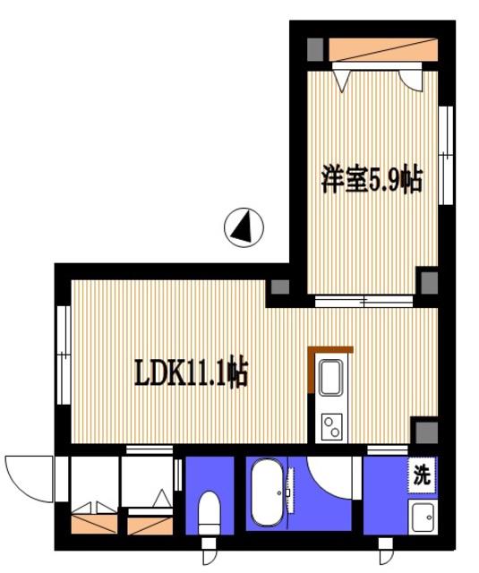 カルチェ(1LDK/1階)の間取り写真