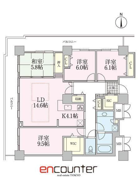 ロイヤルパークスタワー南千住(4LDK/20階)の間取り写真
