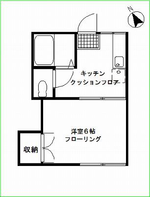 山根ハイツ(1K/1階)の間取り写真