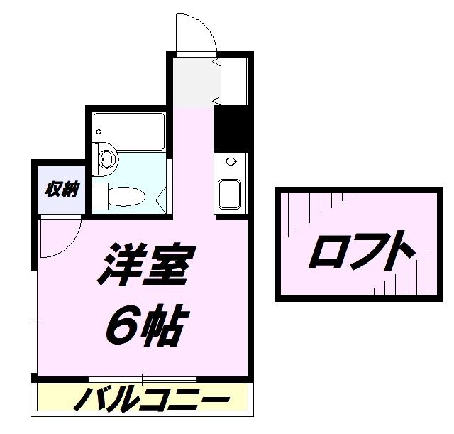 サンメゾン(ワンルーム/2階)の間取り写真