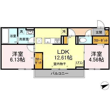 メゾン・エール(2LDK/1階)の間取り写真