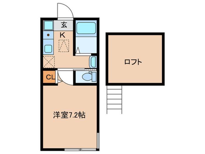 リッチハウス(1K/1階)の間取り写真