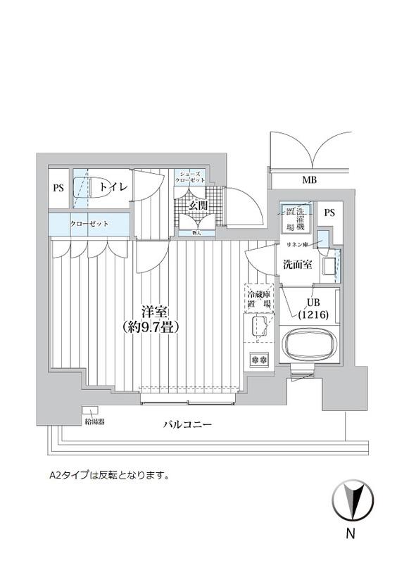 ライオンズフォーシア清澄白河(ワンルーム/3階)の間取り写真