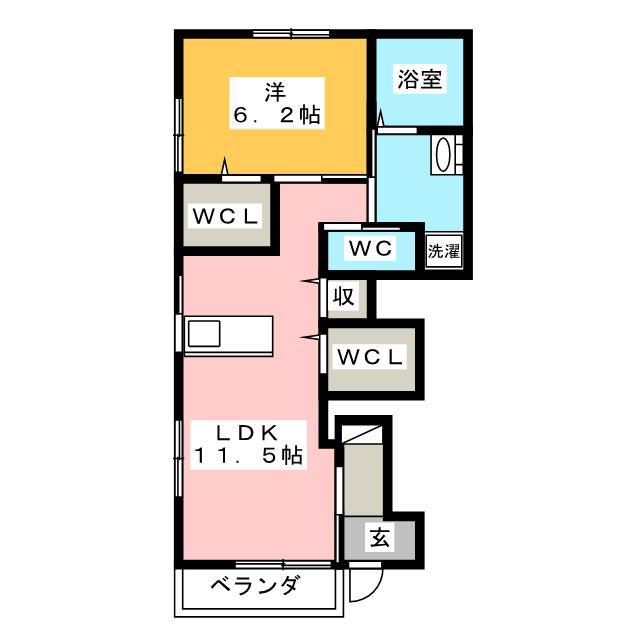 MINE´S(1LDK/1階)の間取り写真