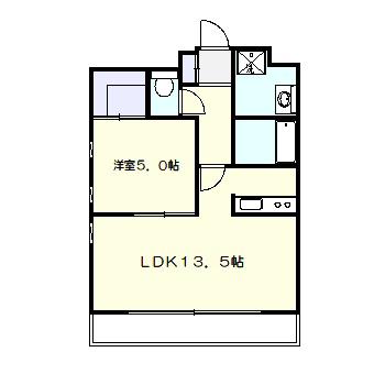 ハウス K(1LDK/2階)の間取り写真