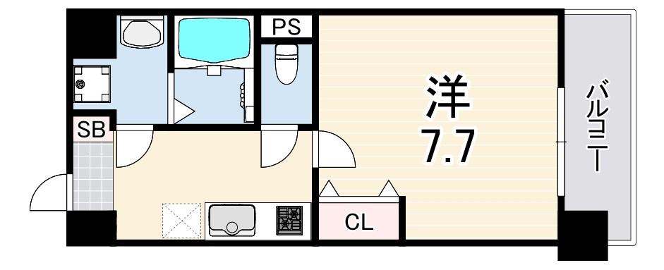 LIVIAZ KOBE CREST(1K/5階)の間取り写真