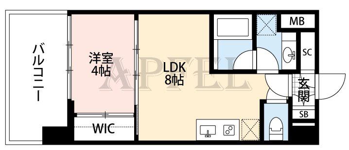 ブエナビスタ梅田ノース(1LDK/5階)の間取り写真