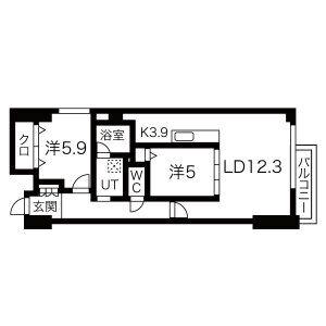 LINEAR STYLE (2LDK/2階)の間取り写真