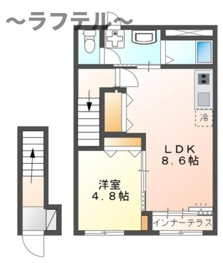 所沢市小手指町アパート工事(1LDK/2階)の間取り写真
