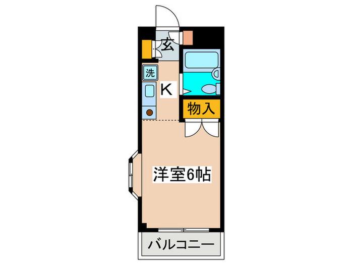 アズマビル(1K/3階)の間取り写真