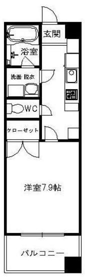 ヴェルドミール(1K/3階)の間取り写真