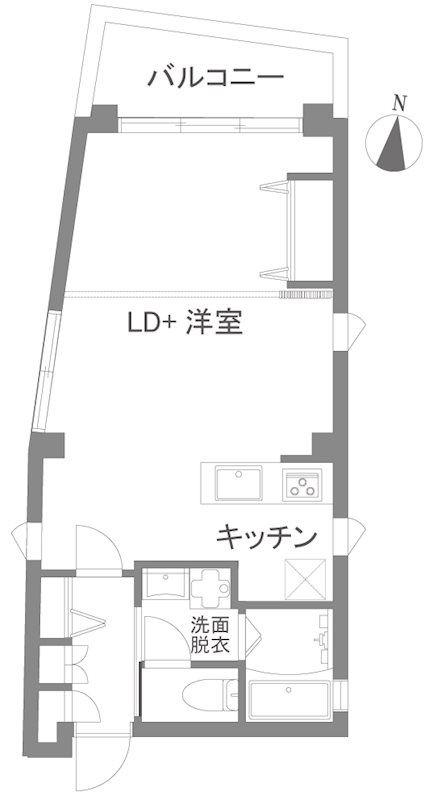 ラ・プルミエ(1LDK/3階)の間取り写真
