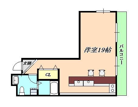 DEAR HOUSE(ワンルーム/2階)の間取り写真