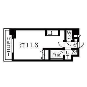アスコット南仙台駅前(ワンルーム/4階)の間取り写真