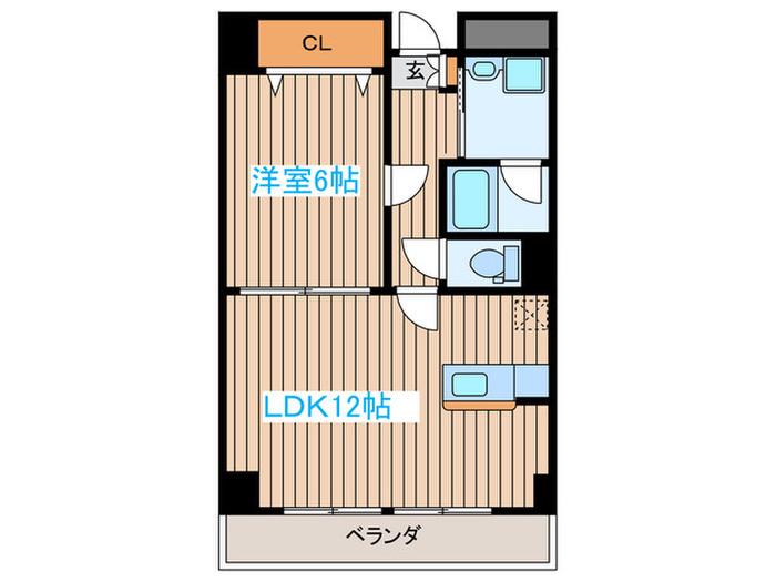 サークル10ビル(1LDK/3階)の間取り写真
