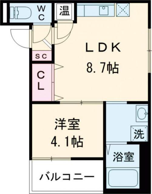 CASA ADVANCE III(1LDK/2階)の間取り写真
