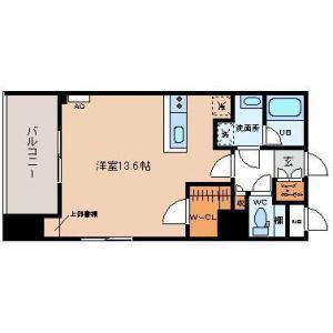 セントラルコート西町プレミア(ワンルーム/8階)の間取り写真