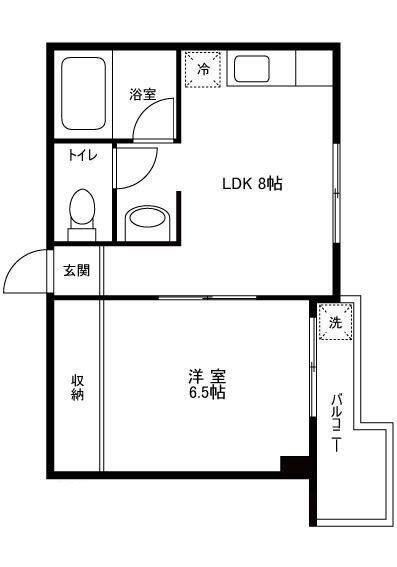 ドゥエル東宝(1LDK/4階)の間取り写真