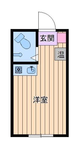 西日暮里駅前ハイツ(ワンルーム/1階)の間取り写真