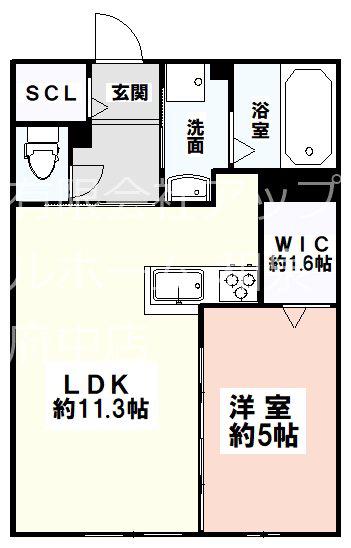 LA ESPERANZA(1LDK/2階)の間取り写真