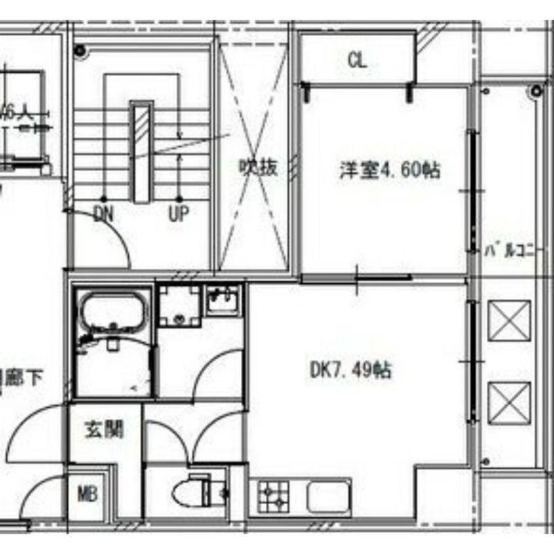 アートレジデンス上町(1LDK/2階)の間取り写真
