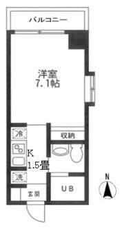 KDXレジデンス御徒町(1K/4階)の間取り写真