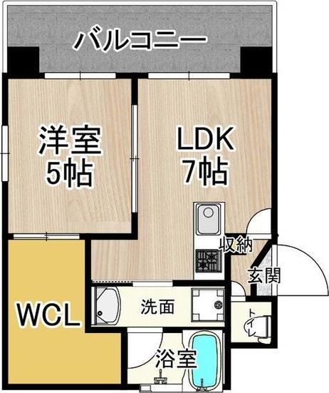 CITY SPIRE十三東(1LDK/7階)の間取り写真