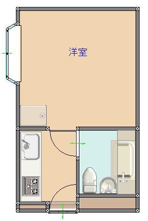 CASA成田(ワンルーム/4階)の間取り写真