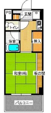セザール湯沢(1K/2階)の間取り写真