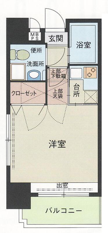 エステート・モア・警固(1K/8階)の間取り写真