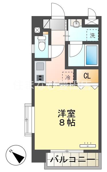 スマイルガーデン(1K/2階)の間取り写真