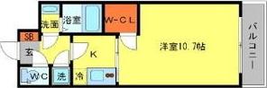 SERENITE本町エコート(1K/13階)の間取り写真