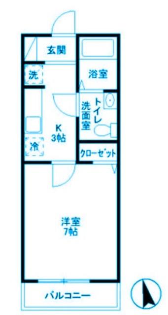 パインズガーデン(1K/3階)の間取り写真