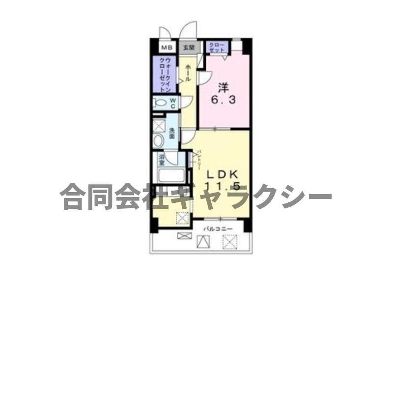 エフ レジデンス(1LDK/4階)の間取り写真