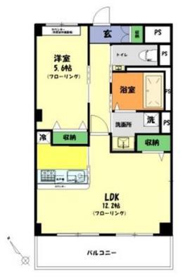 オーソレイユ(1LDK/3階)の間取り写真