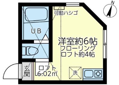 ユナイト七島スカイサンフラワー(ワンルーム/1階)の間取り写真