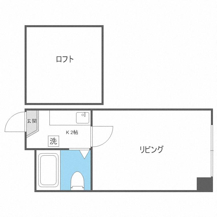  シャトービアンカ (1K/2階)の間取り写真