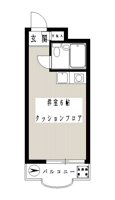 グレイス東中野(ワンルーム/3階)の間取り写真