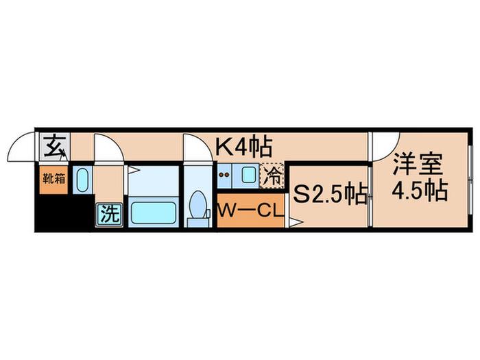 GRAND TOKYO AOTO(1SK/1階)の間取り写真