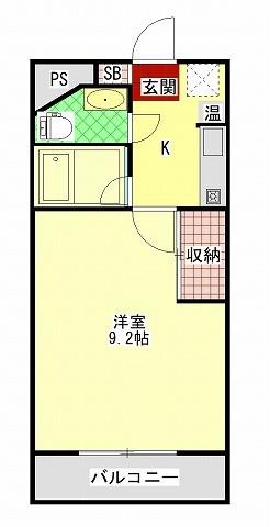 元町ビルディング(1K/2階)の間取り写真