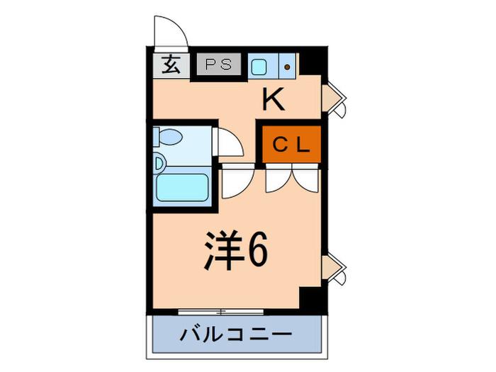 アカデミー向丘(1K/2階)の間取り写真