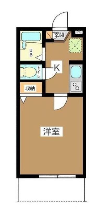 アップヒルズ西馬込(1K/1階)の間取り写真