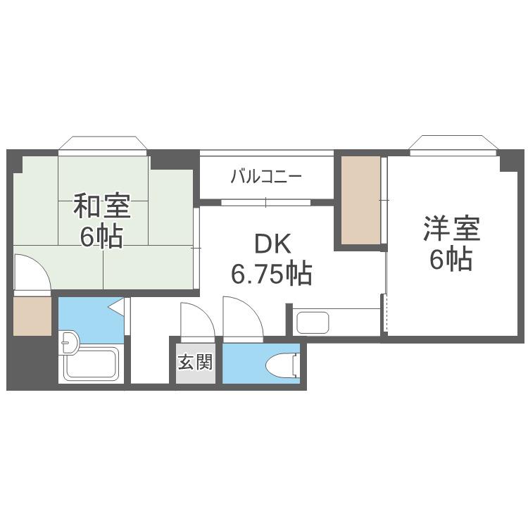 第3タナックマンション(2DK/2階)の間取り写真
